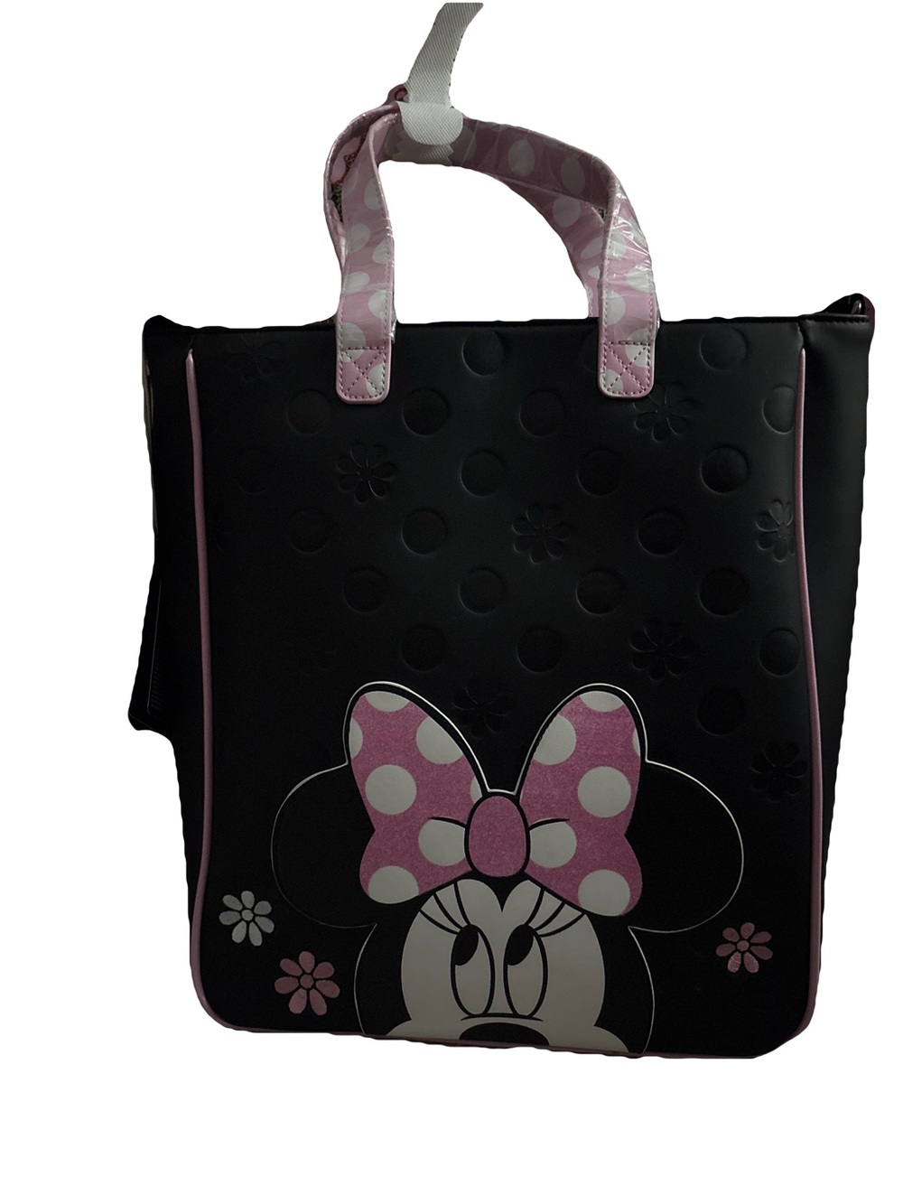 Disney Loungefly Minnie Mouse Floral Rock The Dots Tote Crossbody with Coin Bag
